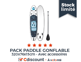 Pack paddle gonflable
