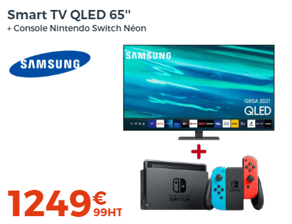 TV Samsung et Nintendo Switch