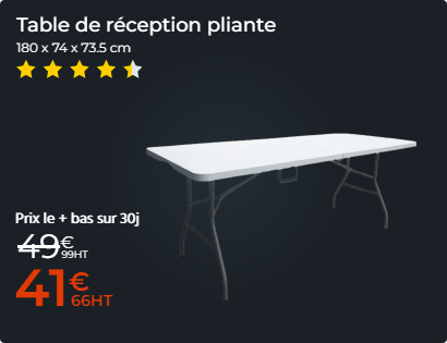 TABLE TRAITEUR